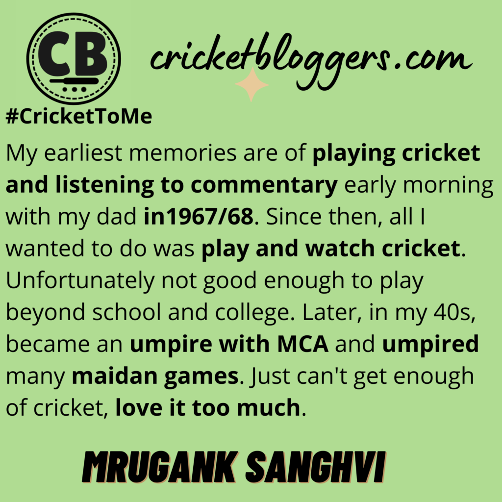Cricket To Me