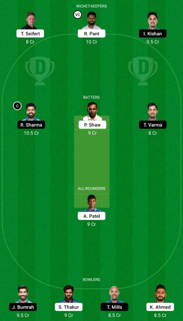 DC vs MI Dream11