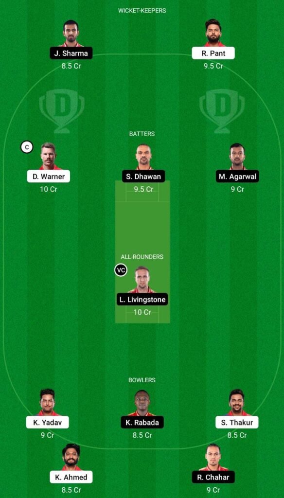 DC vs PBKS Dream11