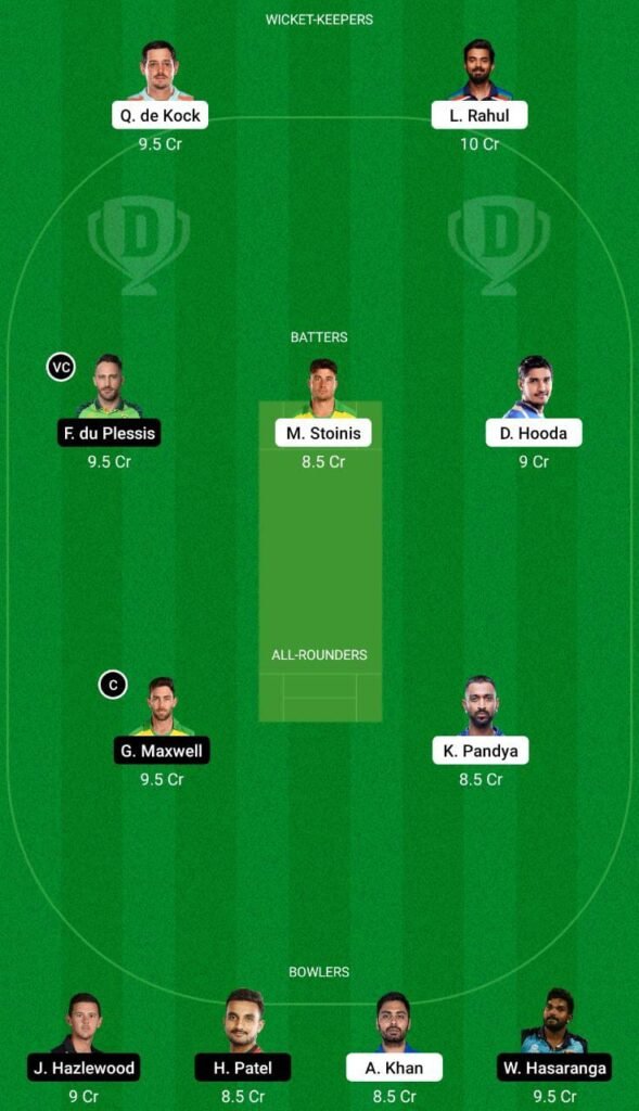 LSG vs RCB Dream11