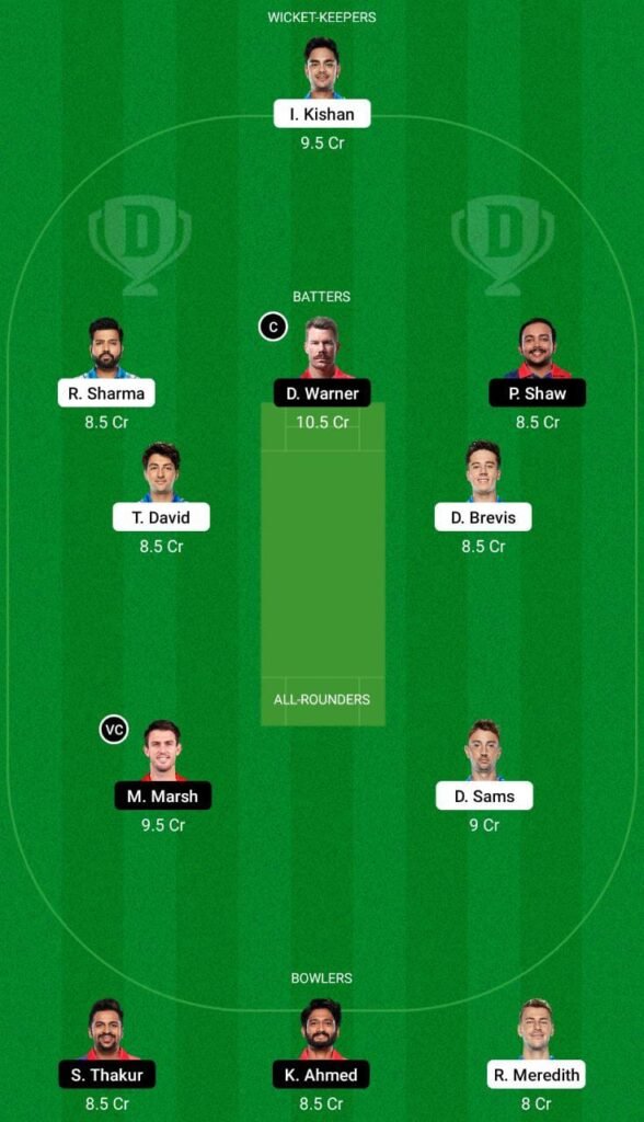 MI vs DC Dream11